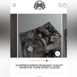 Darc Sport Chopper Everson seamless “Huxley” shorts in Taupe Ghost Clouds